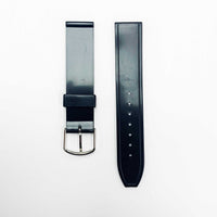 18mm pvc plastic watch band black plain thin for casio timex seiko citizen iron man watches