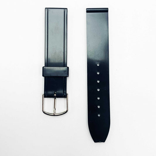 18MM PVC Plastic Watch Band Black Plain Thin for Casio Timex Seiko Citizen Iron Man Watches - Universal Jewelers & Watch Tools Inc.