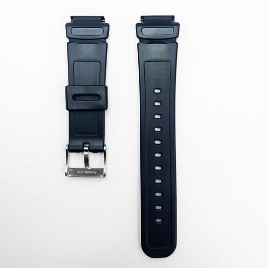 18MM PVC Plastic Watch Band Black Rubber Plain for Casio Timex Seiko Citizen Iron Man Watches - Universal Jewelers & Watch Tools Inc.
