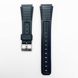 18mm pvc plastic watch band black special fitting for casio timex seiko citizen iron man watches