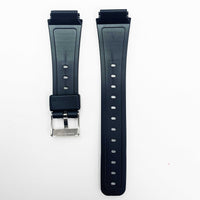 18mm pvc plastic watch band black special fitting for casio timex seiko citizen iron man watches