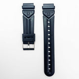 18mm pvc plastic watch band black sport wr for casio timex seiko citizen iron man watches