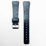 18mm pvc plastic watch band black thin plain for casio timex seiko citizen iron man watches