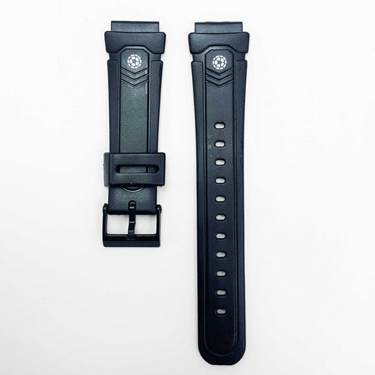 18MM PVC Plastic Watch Band Black Triathlon for Casio Timex Seiko Citizen Iron Man Watches - Universal Jewelers & Watch Tools Inc.