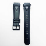 18mm pvc plastic watch band black triathlon for casio timex seiko citizen iron man watches