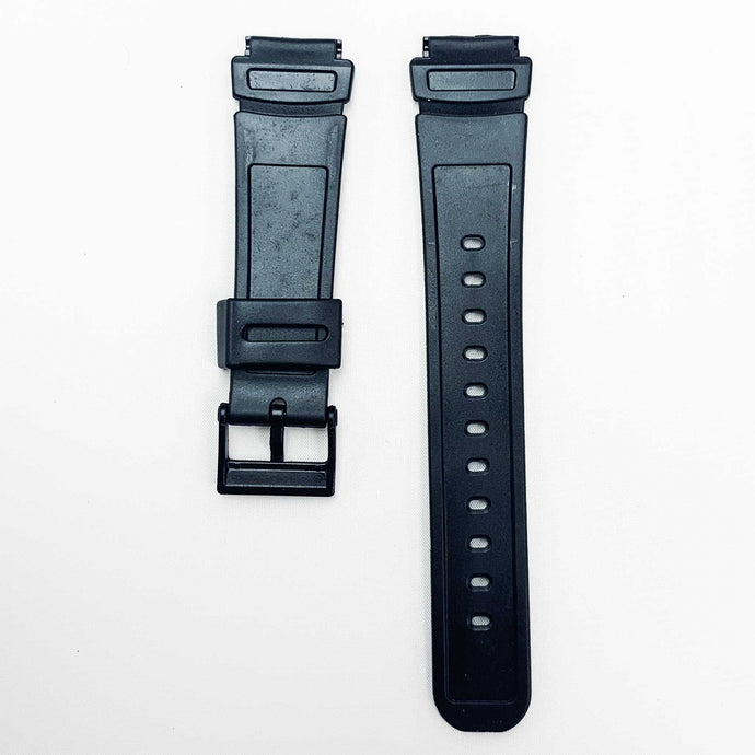 18mm pvc plastic watch band black triathlon for casio timex seiko citizen iron man watches