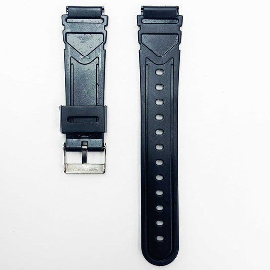 18MM PVC Plastic Watch Band Black WR 30M for Casio Timex Seiko Citizen Iron Man Watches - Universal Jewelers & Watch Tools Inc.