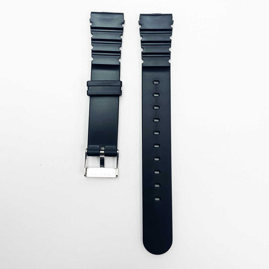 18MM PVC Plastic Watch Band Black XL Sports for Casio Timex Seiko Citizen Iron Man Watches - Universal Jewelers & Watch Tools Inc.