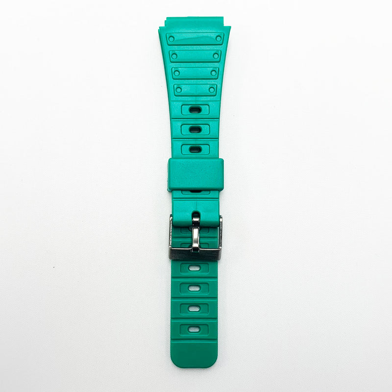 Load image into Gallery viewer, 20 mm pvc casio watch band green color quick release regular size watch strap 1
