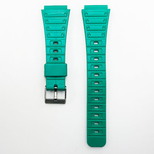 20 MM PVC Casio Watch Band Green Color Quick Release Regular Size Watch Strap - Universal Jewelers & Watch Tools Inc.