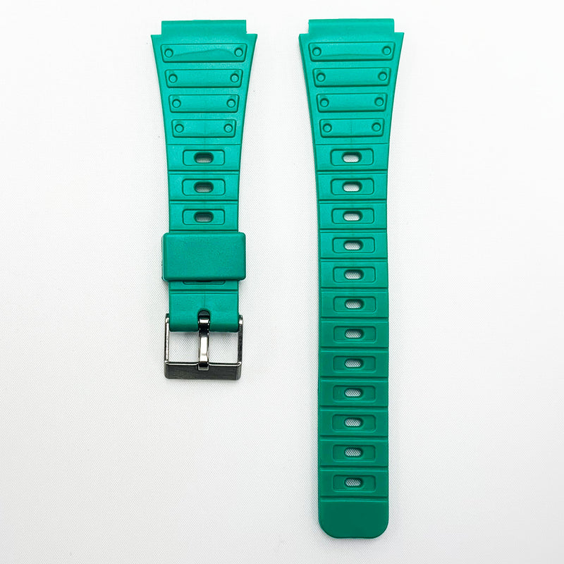 Load image into Gallery viewer, 20 mm pvc casio watch band green color quick release regular size watch strap 1
