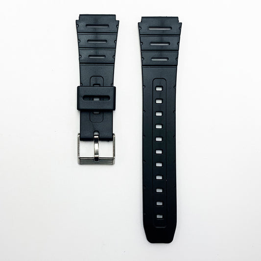 20 MM PVC Metal Style Watch Band Black Color Quick Release Regular Size Watch Strap - Universal Jewelers & Watch Tools Inc.