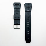 20 mm pvc metal style watch band black color quick release regular size watch strap 1