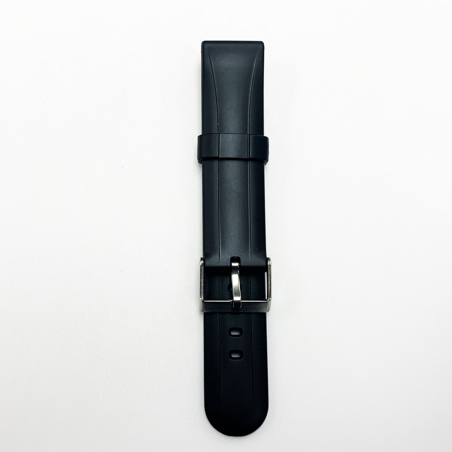 20 mm pvc pain 2 lines watch band black color quick release regular size watch strap 1