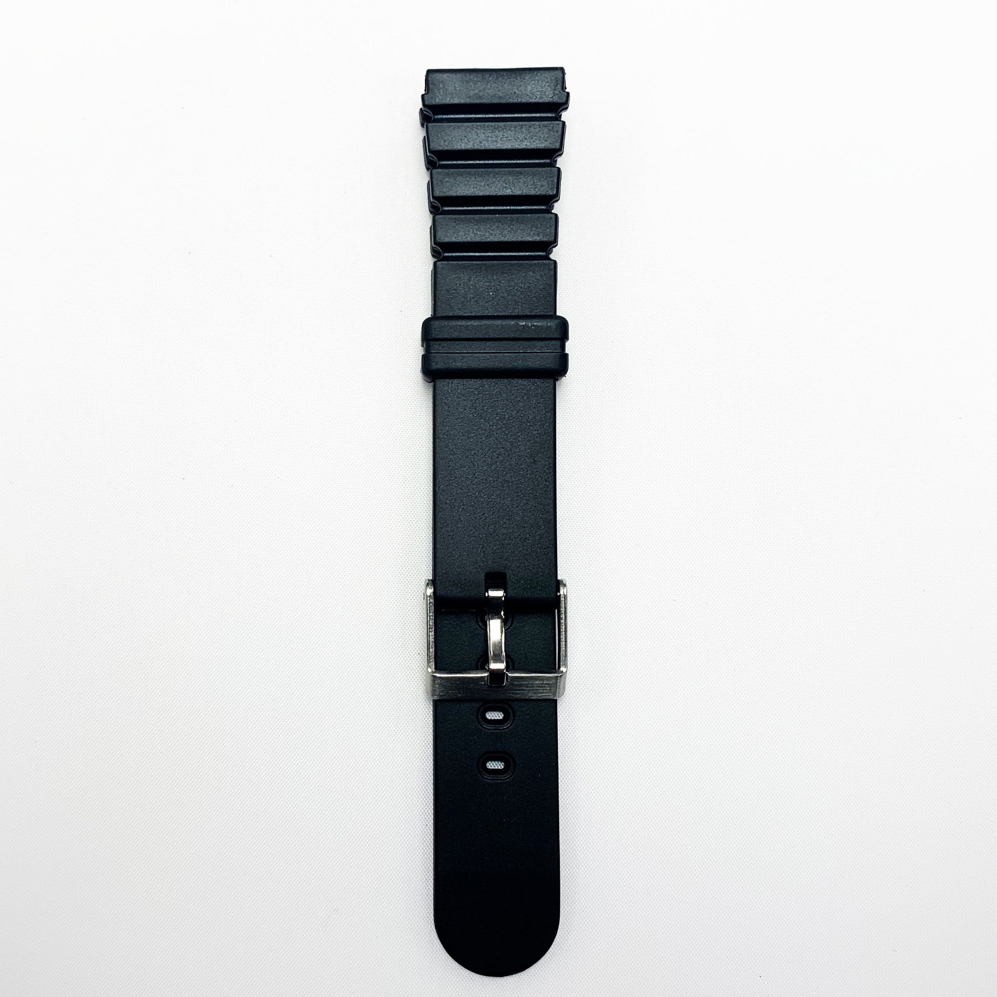 20 MM PVC Watch Band Black Color Quick Release XL Size Watch Strap - Universal Jewelers & Watch Tools Inc.