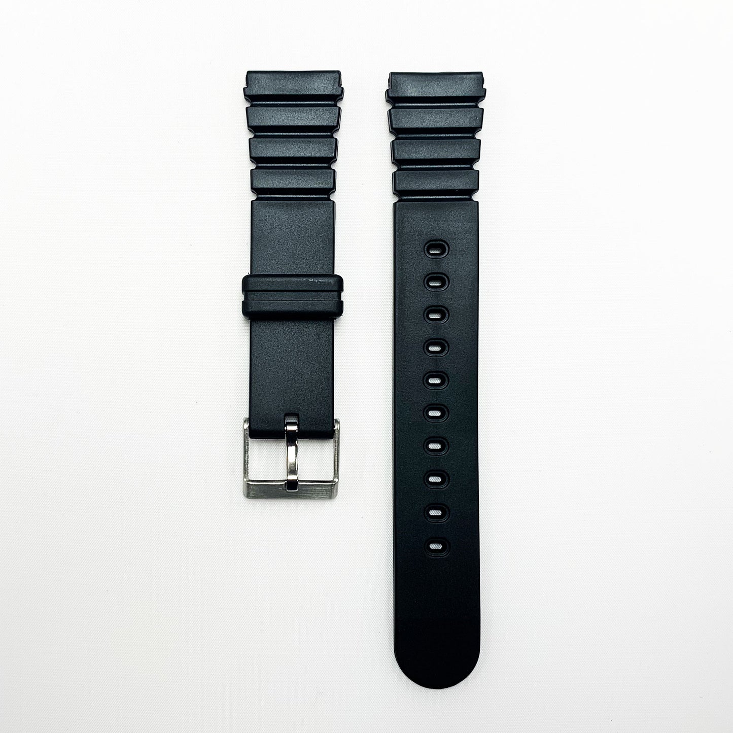 20 MM PVC Watch Band Black Color Quick Release XL Size Watch Strap - Universal Jewelers & Watch Tools Inc.
