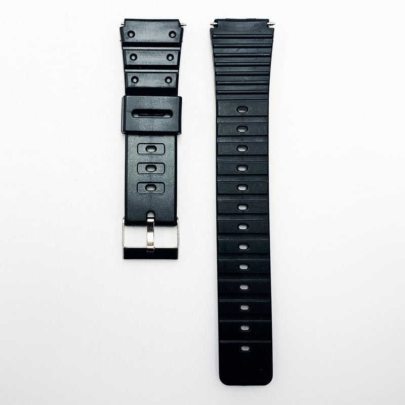 Load image into Gallery viewer, 20 mm pvc watch band with easy pin black color quick release regular size watch strap 1
