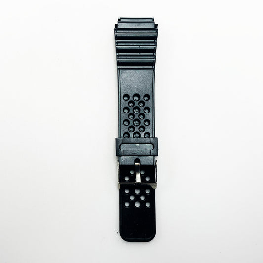 20 MM PVC Watch Band in Dot Style Black Color Quick Release Regular Size Watch Strap - Universal Jewelers & Watch Tools Inc.
