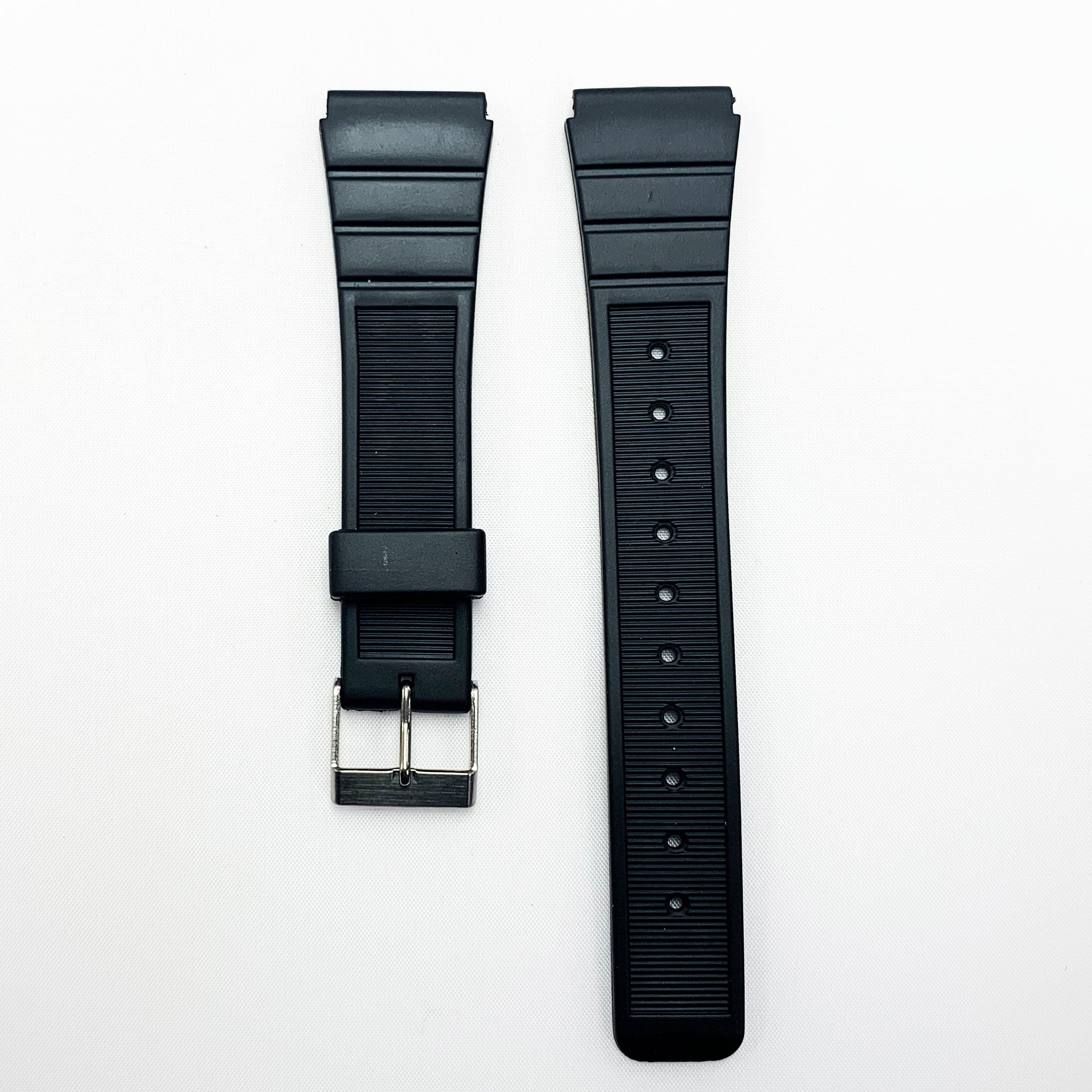 20 MM PVC Zig Zag Lines Watch Band Black Color Quick Release Regular S Universal Jewelers Watch Tools Inc
