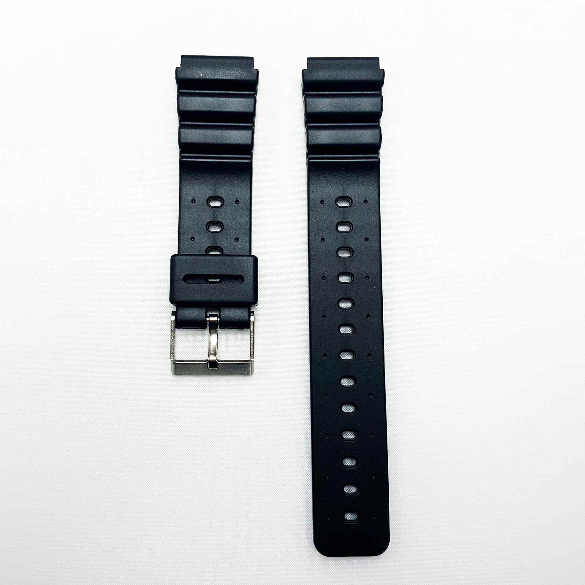 20 mm pvc zig zag style watch band black color quick release regular size watch strap 1