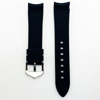 20 MM Special Curve Black Color Silicone Quick Release Regular Size Watch Strap Steel HR