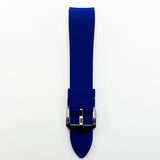 20 MM Special Curve Blue Color Silicone Quick Release Regular Size Watch Strap Steel HR