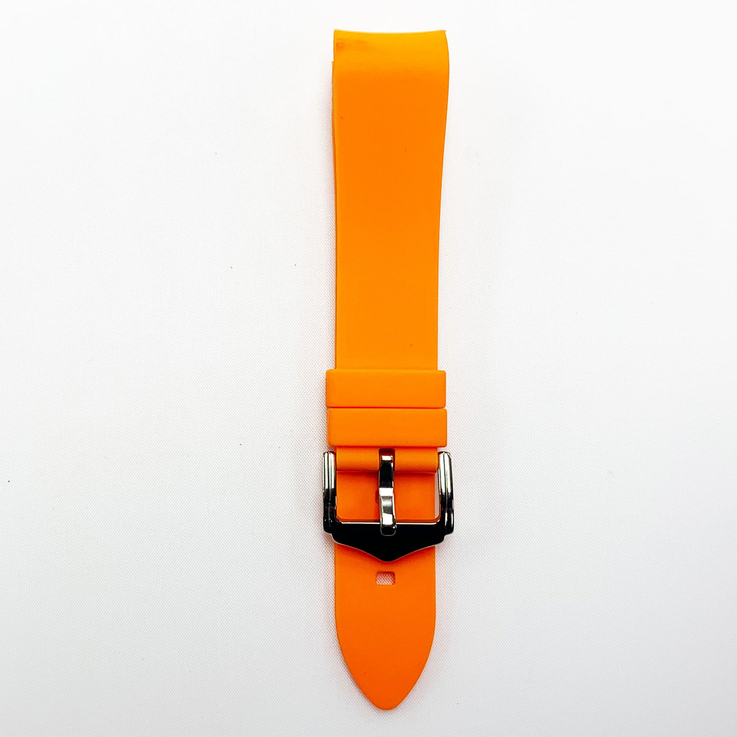 20 MM Special Curve Orange Color Silicone Quick Release Regular Size Watch Strap Steel HR