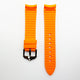 20 MM Special Curve Orange Color Silicone Quick Release Regular Size Watch Strap Steel HR
