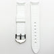 20 MM Special Curve White Color Silicone Quick Release Regular Size Watch Strap Steel HR - Universal Jewelers & Watch Tools Inc.