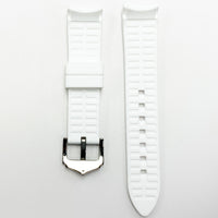 20 MM Special Curve White Color Silicone Quick Release Regular Size Watch Strap Steel HR