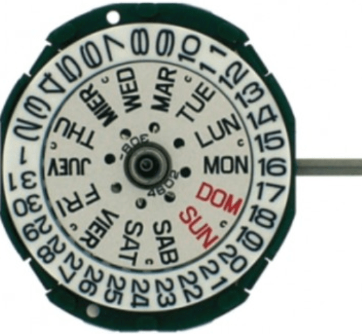 2005 Miyota - Citizen Watch Movement Day and Date Overall Height 5.9mm - Universal Jewelers & Watch Tools Inc.