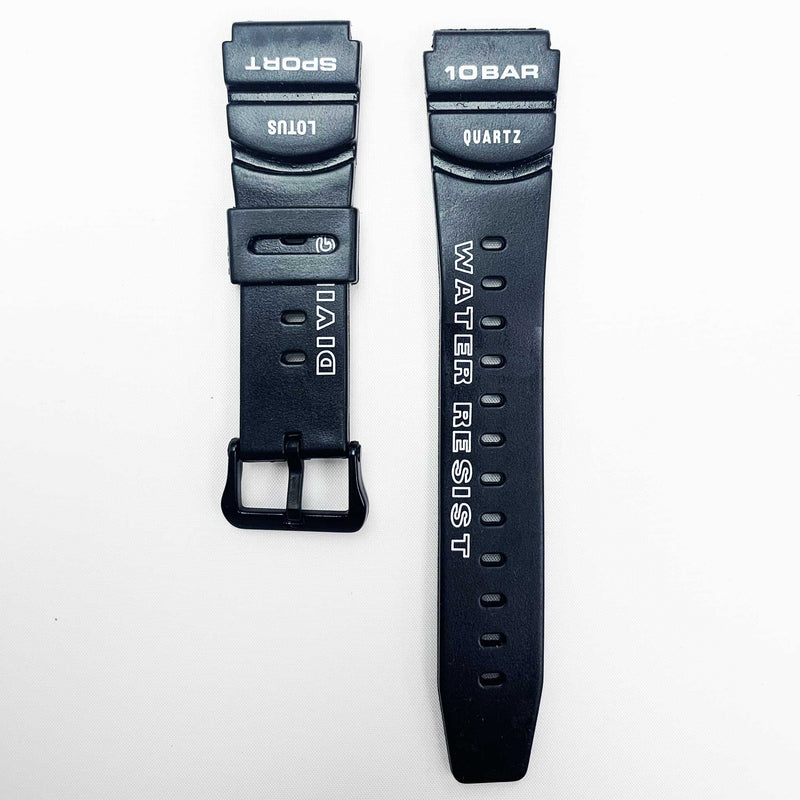 Load image into Gallery viewer, 20mm pvc plastic watch band black 10bar quartz for casio timex seiko citizen iron man watches
