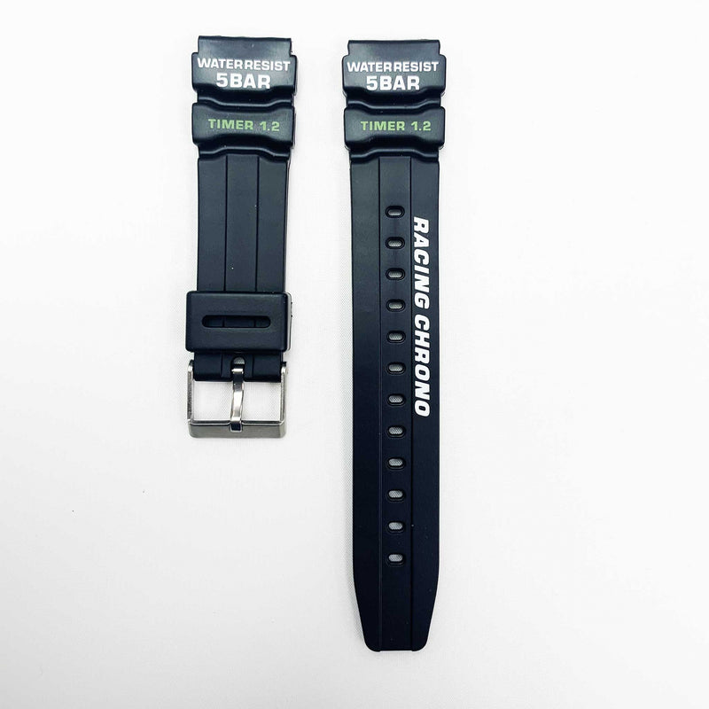 Load image into Gallery viewer, 20mm pvc plastic watch band black 5bar for casio timex seiko citizen iron man watches
