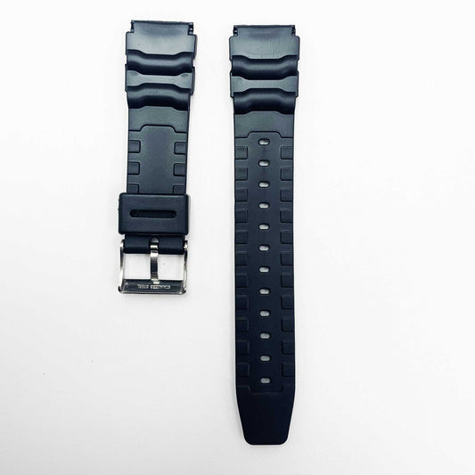 20MM PVC Plastic Watch Band Black 5Bar for Casio Timex Seiko Citizen Iron Man Watches - Universal Jewelers & Watch Tools Inc.