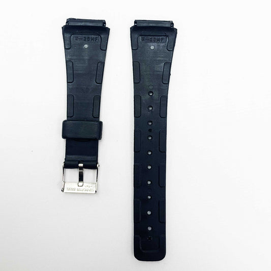 20MM PVC Plastic Watch Band Black CA20MF Special Fitting for Casio Timex Seiko Citizen Iron Man Watches - Universal Jewelers & Watch Tools Inc.