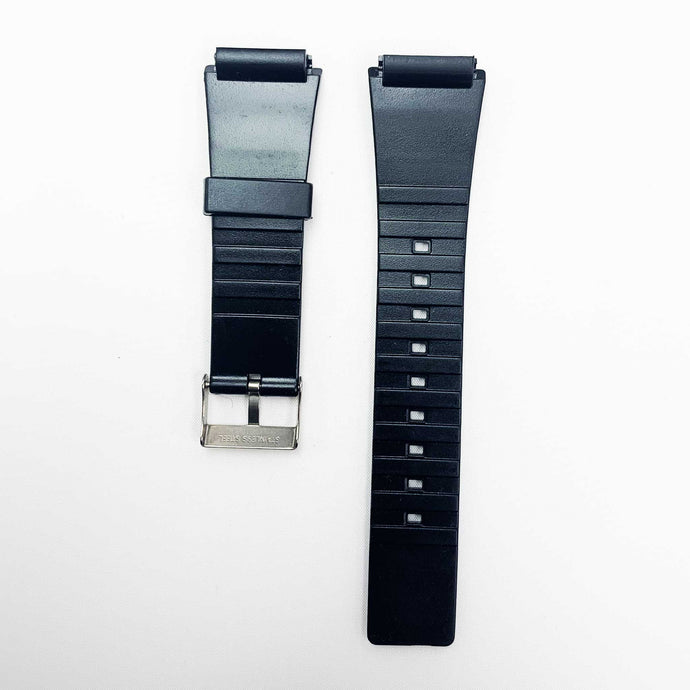 20mm pvc plastic watch band black ca20mf special fitting for casio timex seiko citizen iron man watches