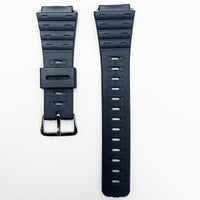 20mm pvc plastic watch band black metal style special fitting for casio timex seiko citizen iron man watches