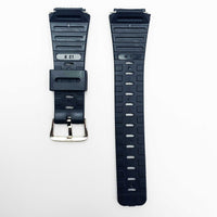 20mm pvc plastic watch band black metal style special fitting for casio timex seiko citizen iron man watches