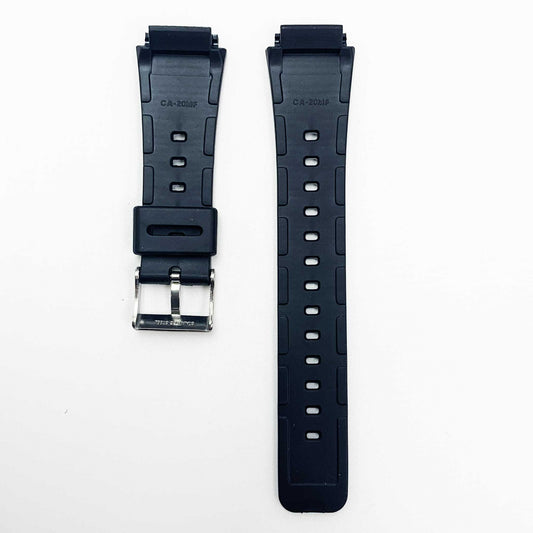 20MM PVC Plastic Watch Band Black Not Wide Special Fitting for Casio Timex Seiko Citizen Iron Man Watches - Universal Jewelers & Watch Tools Inc.