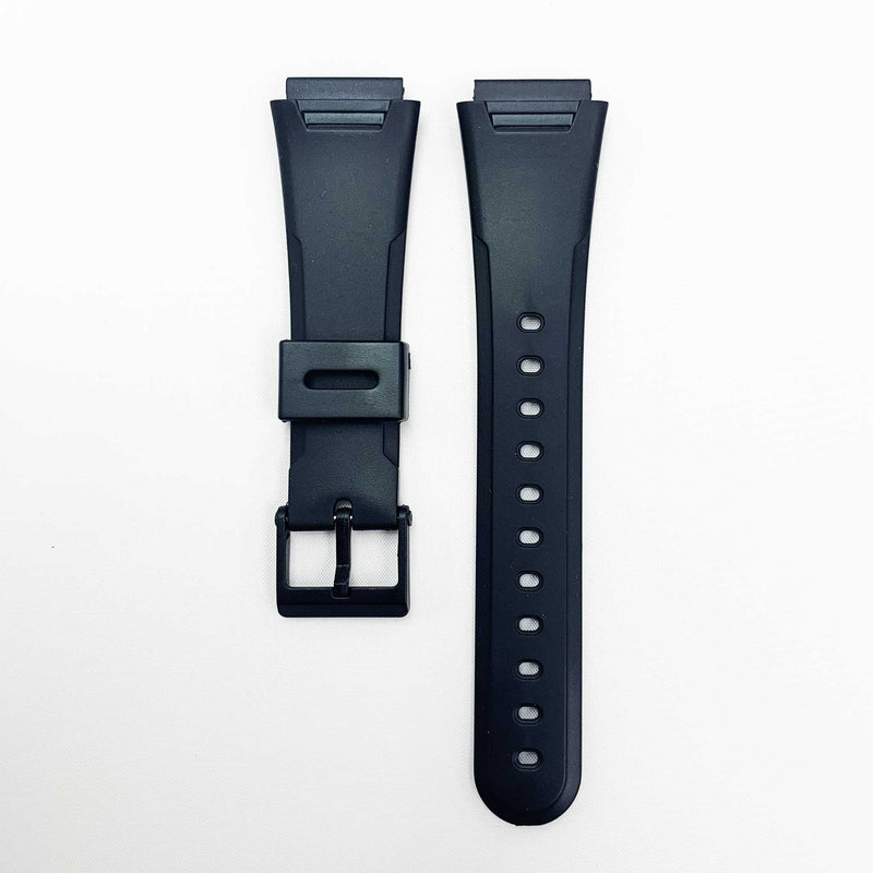 Load image into Gallery viewer, 20mm pvc plastic watch band black plain special fitting for casio timex seiko citizen iron man watches
