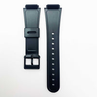 20mm pvc plastic watch band black plain special fitting for casio timex seiko citizen iron man watches