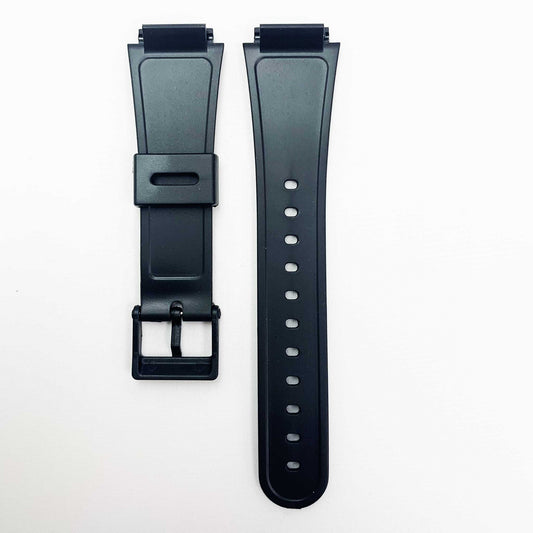 20MM PVC Plastic Watch Band Black Special Fitting for Casio Timex Seiko Citizen Iron Man Watches - Universal Jewelers & Watch Tools Inc.