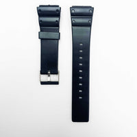 20mm pvc plastic watch band black plain special fitting for casio timex seiko citizen iron man watches