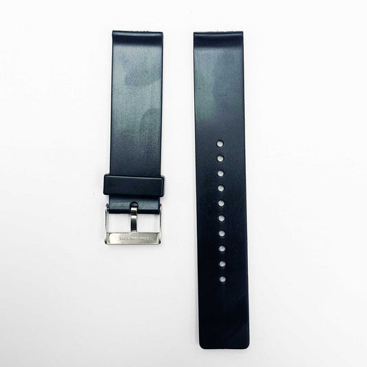 20MM PVC Plastic Watch Band Black Plain for Casio Timex Seiko Citizen Iron Man Watches - Universal Jewelers & Watch Tools Inc.