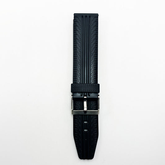 22 MM PVC Extra Grip Watch Band With Black Color Quick Release Regular Size Watch Strap - Universal Jewelers & Watch Tools Inc.