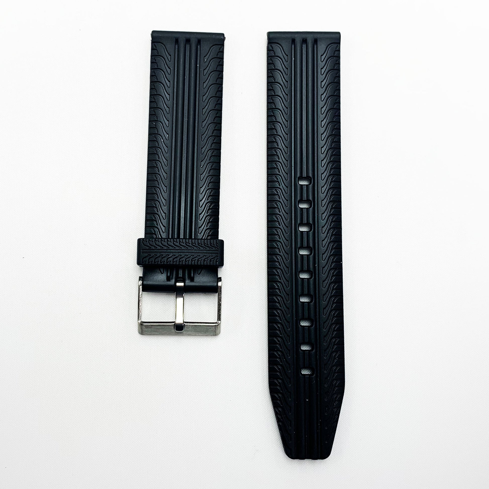 22 mm pvc extra grip watch band with black color quick release regular size watch strap 1
