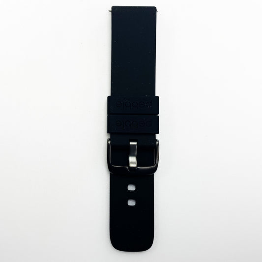 22 MM PVC Plain Watch Band Black Color Quick Release Regular Size Watch Strap - Universal Jewelers & Watch Tools Inc.