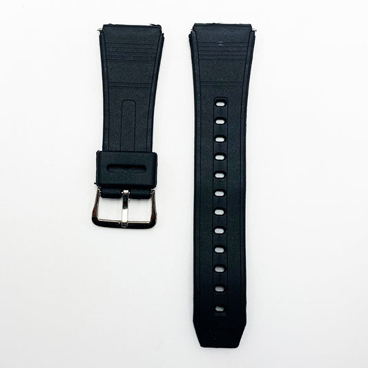 22 MM PVC Plain Watch Band With Easy Pin Black Color Quick Release Regular Size Watch Strap - Universal Jewelers & Watch Tools Inc.