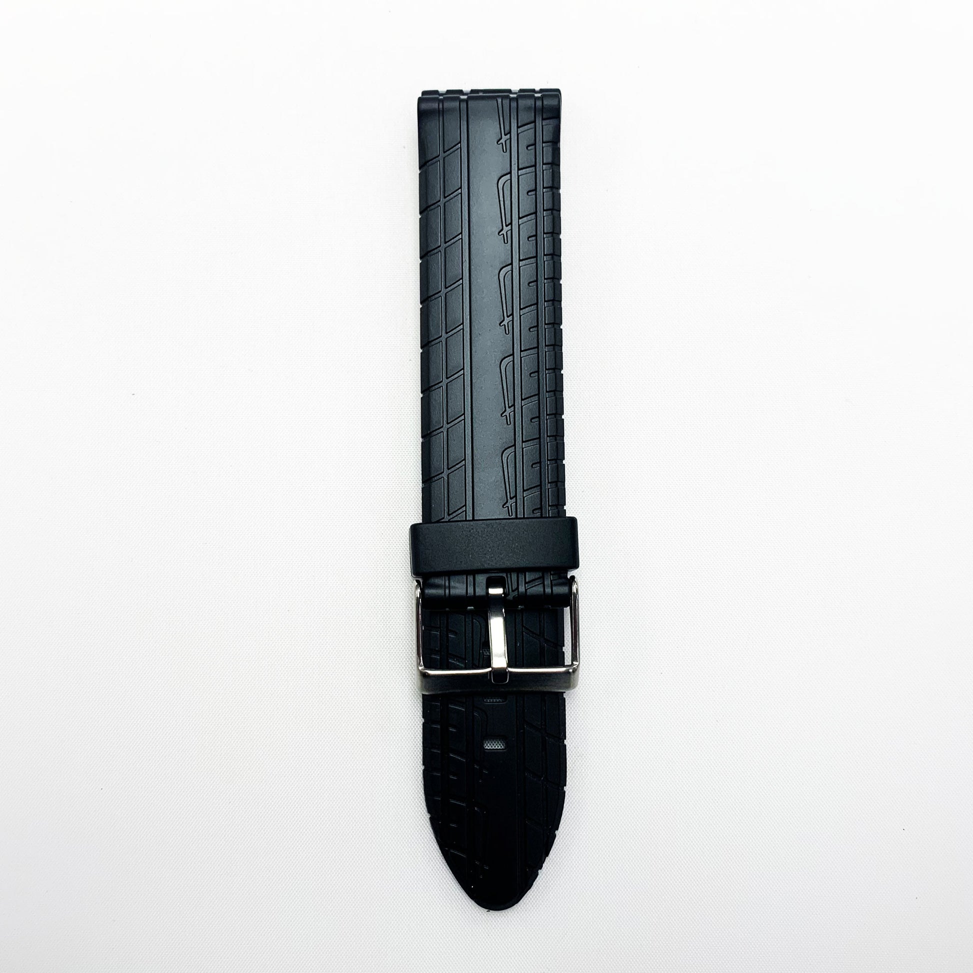 22 MM PVC Plain line Watch Band With Black Color Quick Release Regular Size Watch Strap - Universal Jewelers & Watch Tools Inc.