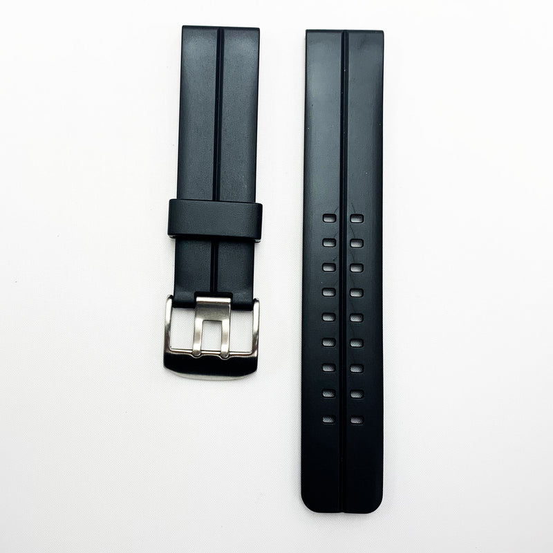 Load image into Gallery viewer, 22 mm pvc special watch band black color quick release regular size watch strap 1

